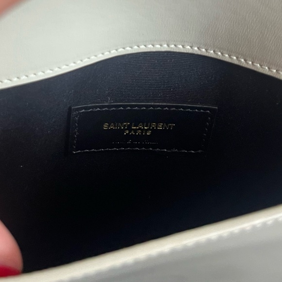 YSL Uptown Clutch in Crema Soft - Picture 8 of 11